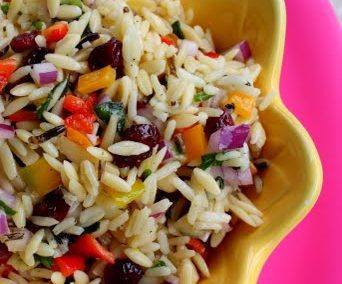 ORZO AND VEGETABLE CONFETTI SALAD by Wendy Weisenburger