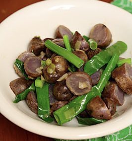 WARM BLUE POTATO AND GREEN ONION SALAD (adapted from big girls small kitchen)