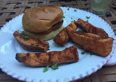 GRILLED SWEET POTATO WEDGES (Adapted from Serious Eats)