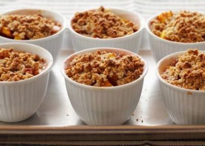 INDIVIDUAL PEACH COBBLERS (Adapted from Food Network)