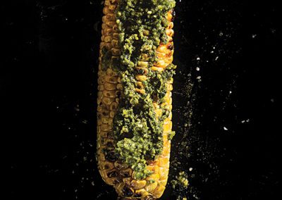 GRILLED CORN WITH PESTO