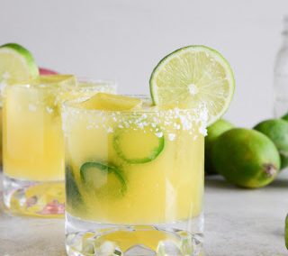 MANGO JALAPENO MARGARITAS (Adapted from How Sweet Eats)