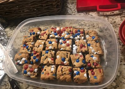 RED WHITE AND BLUE M&Ms BARS  (Adapted from number-2-pencil.com)