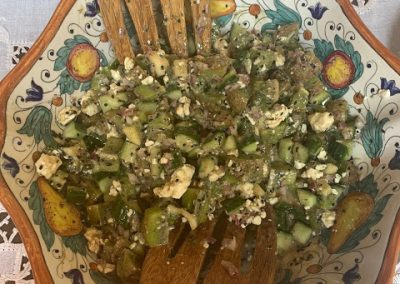 Kiwi Cucumber Feta Salad  (Adapted from Nadiya Hussain)