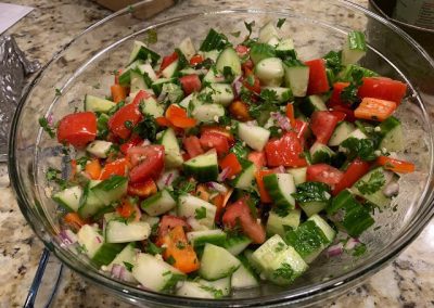 Israeli Tomato and Cucumber Salad  (Adapted from All Recipes)