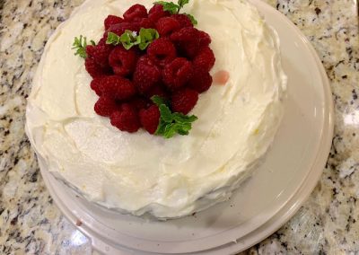 Lemon Raspberry Cake  (Adapted from Food Network)