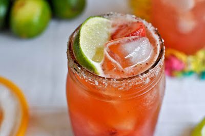 STRAWBERRY MARGARITAS (Adapted from How Sweet Eats)