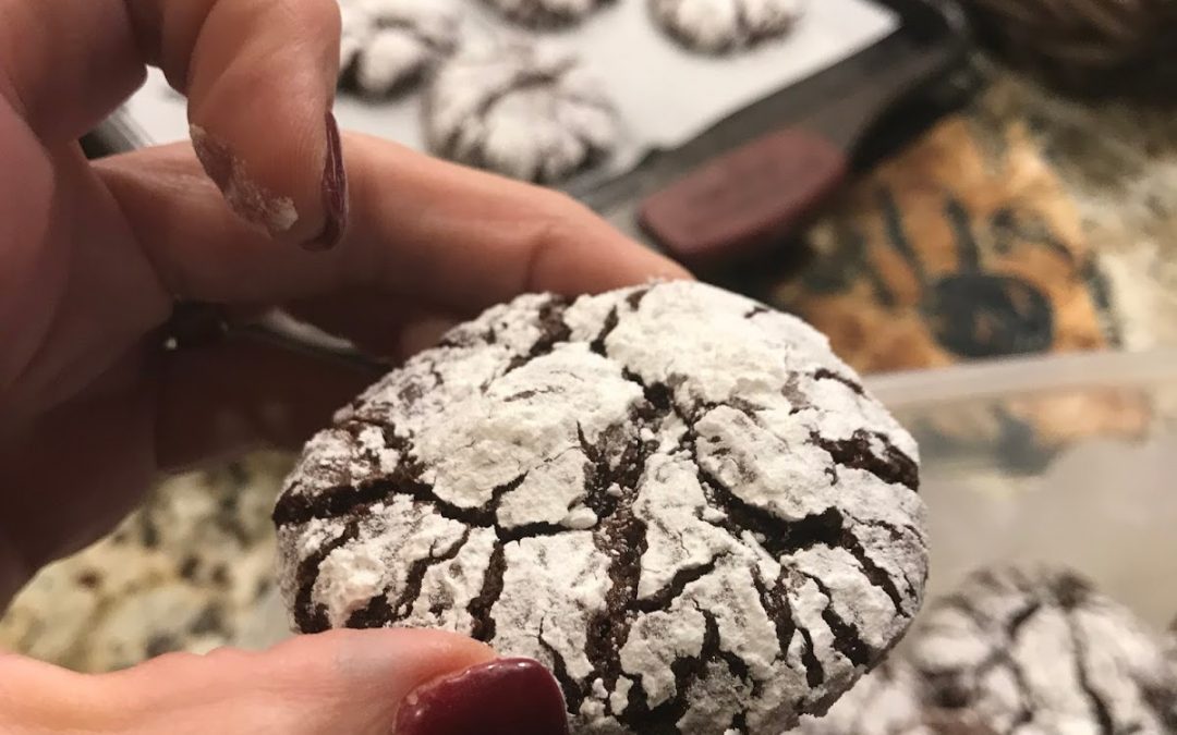 CHOCOLATE CRINKLE COOKIES (Adapted from What’s Gaby Cooking)