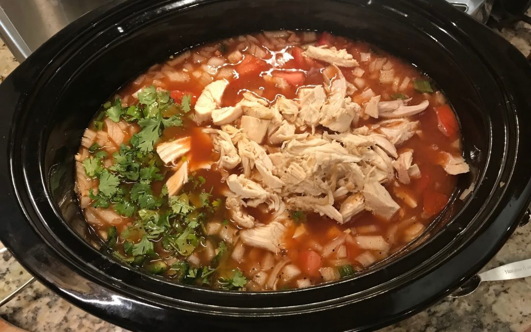 CHICKEN TORTILLA SOUP (Adapted from Genius Kitchen)