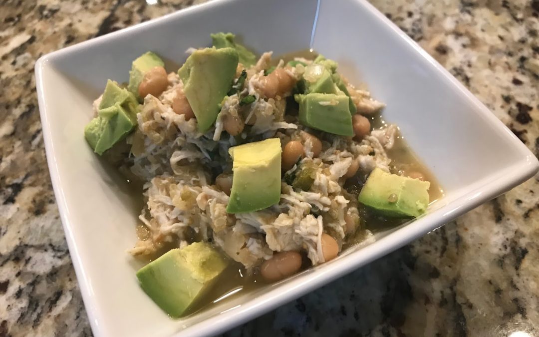 QUINOA WHITE CHICKEN CHILI (Adapted from Closet Cooking)