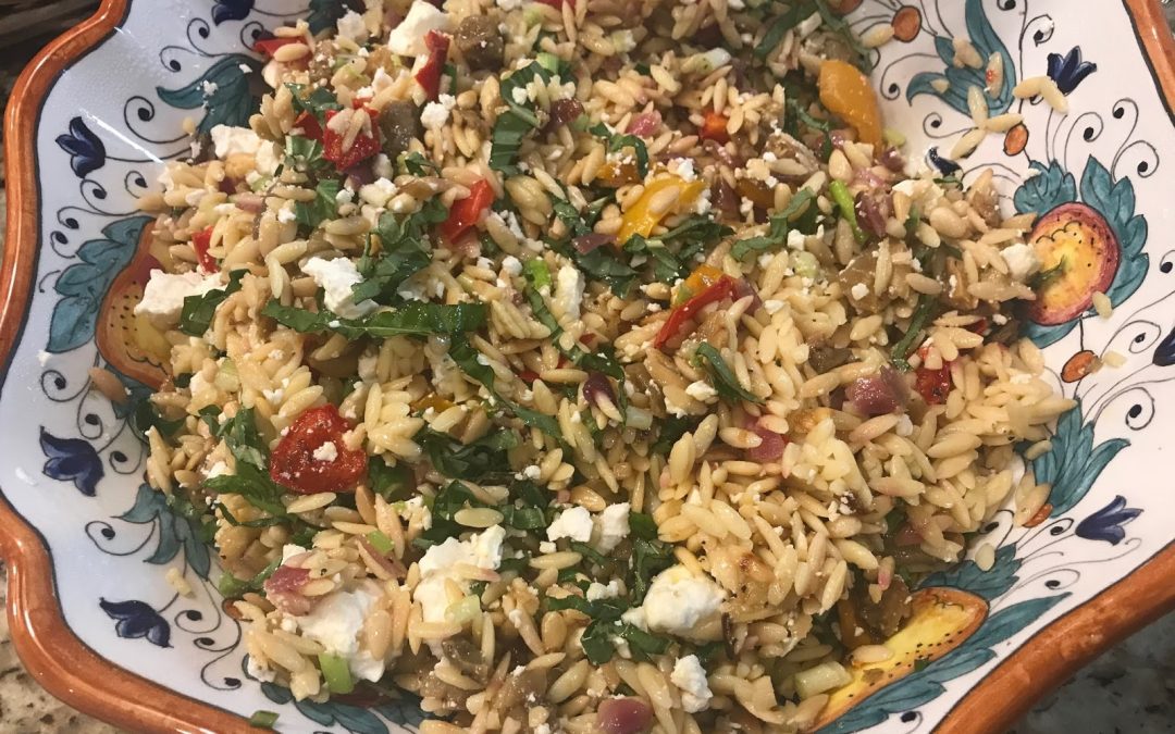 ORZO WITH ROASTED VEGETABLES AND FETA (Adapted from Ina Garten)