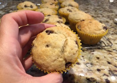 CHOCOLATE CHIP SOUR CREAM MUFFINS (Adapted from thecurvycarrot)