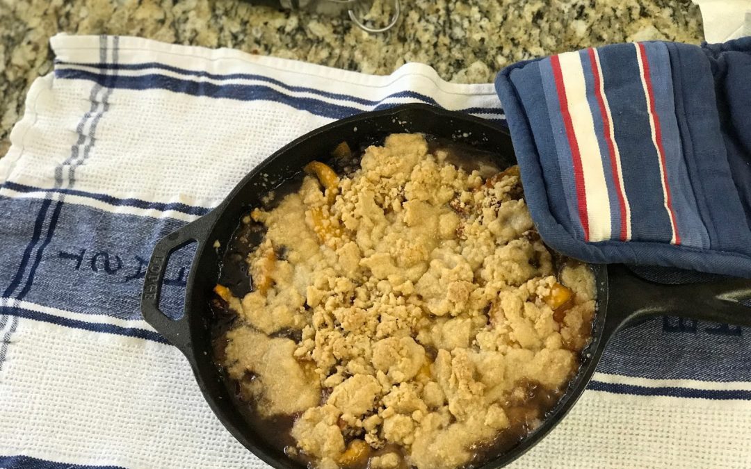 BEST SKILLET PEACH COBBLER (Adapted from Epicurious)