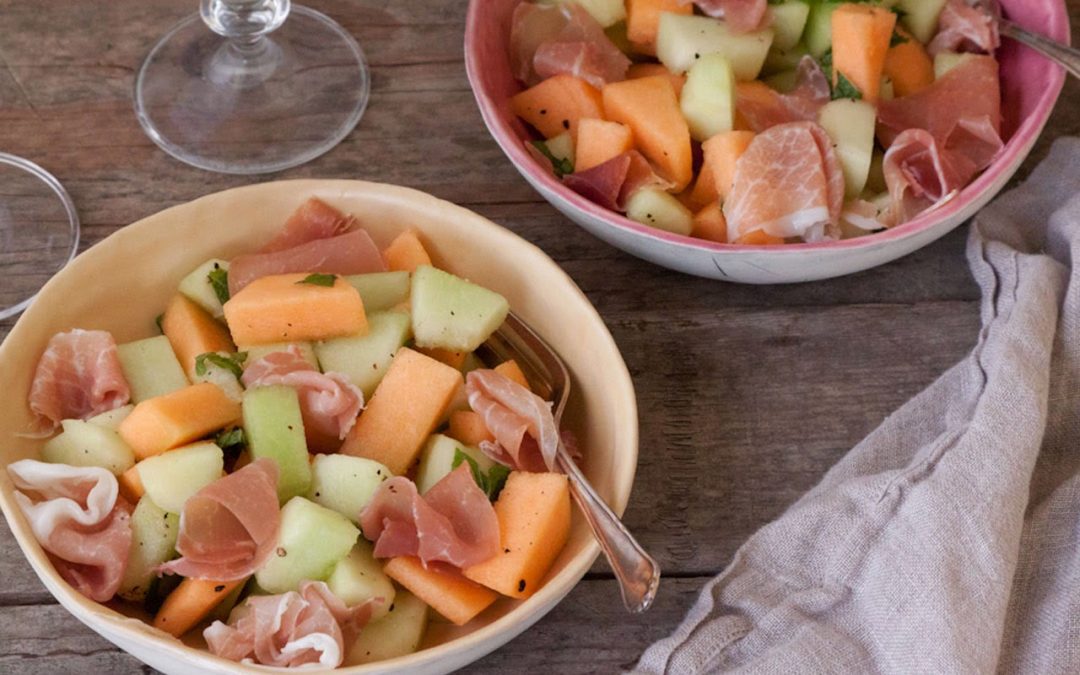 MELON AND PROSCIUTTO SALAD (Adapted from what’s gaby cooking)