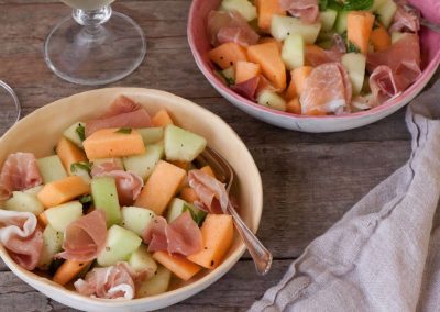 MELON AND PROSCIUTTO SALAD (Adapted from what’s gaby cooking)