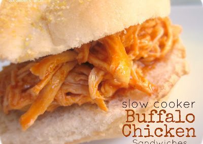 Slow Cooker Buffalo Chicken Sandwiches
