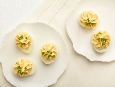 TRUFFLED DEVILED EGGS (Adapted from Food Network)