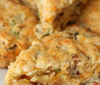 BACON CHEDDAR SCONES (Adapted from Annie’s-Eats.net)