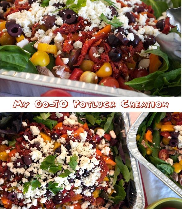 GREEK SALAD WITH SUN-DRIED TOMATOES (Adapted from Family Fresh Cooking)