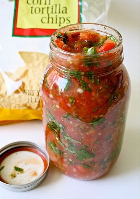 HOMEMADE SALSA WITH CHIPS