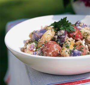 RED WHITE AND BLUE POTATO SALAD (Adapted from Cooking Light)