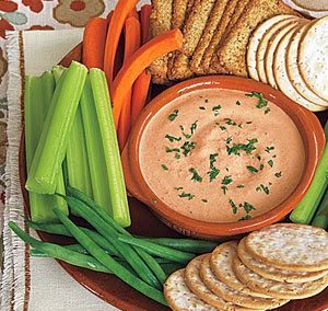 GARLICKY ROASTED RED PEPPER DIP (Adapted from MyRecipes)