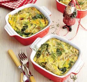SPINACH ARTICHOKE AND GOUDA CASSEROLE (Adapted from coastal living)