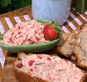 STRAWBERRY BREAD (WITH STRAWBERRY BUTTER) (Adapted from Recipe.com)