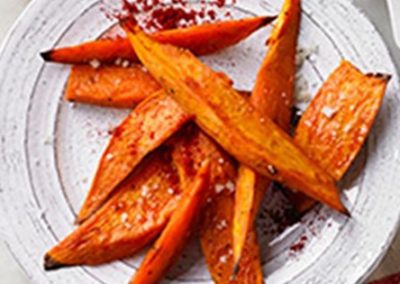 BEST BAKED SWEET POTATO “FRIES” (Adapted from All Recipes)