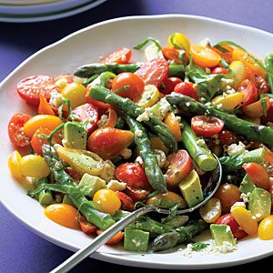 CHERRY TOMATO AND ASPARAGUS SALAD (Adapted from AllRecipes)