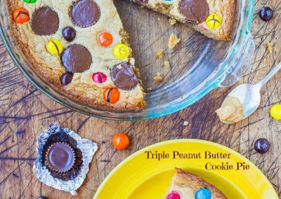 TRIPLE PEANUT BUTTER COOKIE PIE (Adapted from Averie Cooks)