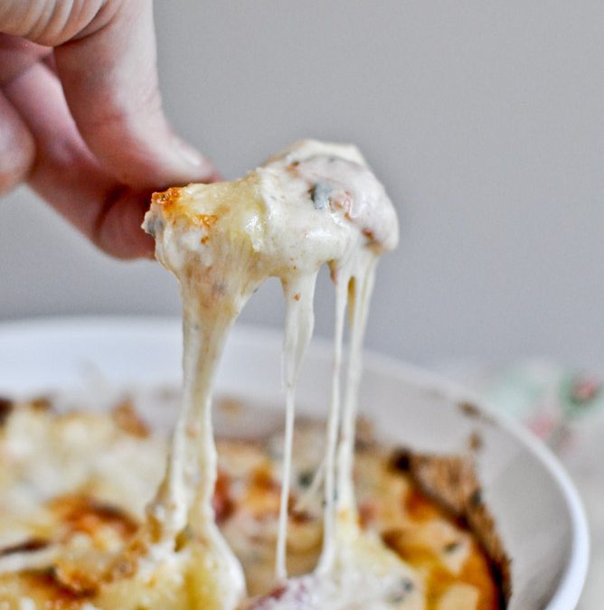 WHITE PIZZA DIP (Adapted from How Sweet Eats)