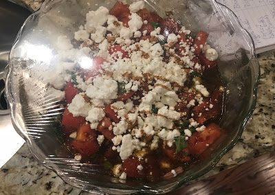 WATERMELON, TOMATO and GOAT CHEESE SALAD
