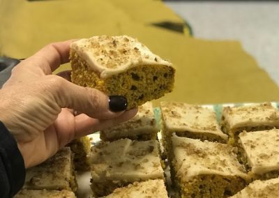 SOUR CREAM PUMPKIN BARS                                                                                                   (Adapted from Midwestliving.com)