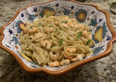 SHRIMP SCAMPI WITH FETTUCCINE  (Adapted from Southern Living)