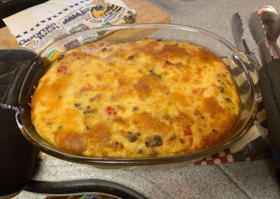 GRITS, SAUSAGE and EGG CASSEROLE  (Adapted from All Recipes)