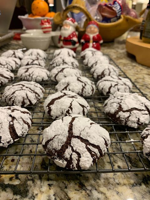 CHOCOLATE CRINKLE COOKIES  (Adapted from What’s Gaby Cooking)