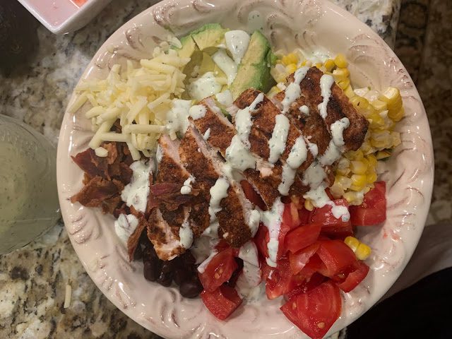 Southwestern Chicken Salad with Jalapeño Dressing  (Adapted from Closet Cooking)